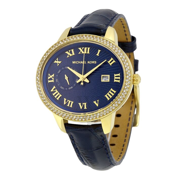 Michael Kors Whitley Quartz Blue Dial Blue Leather Strap Watch For Women - MK2429 Buy Now By Michael Kors