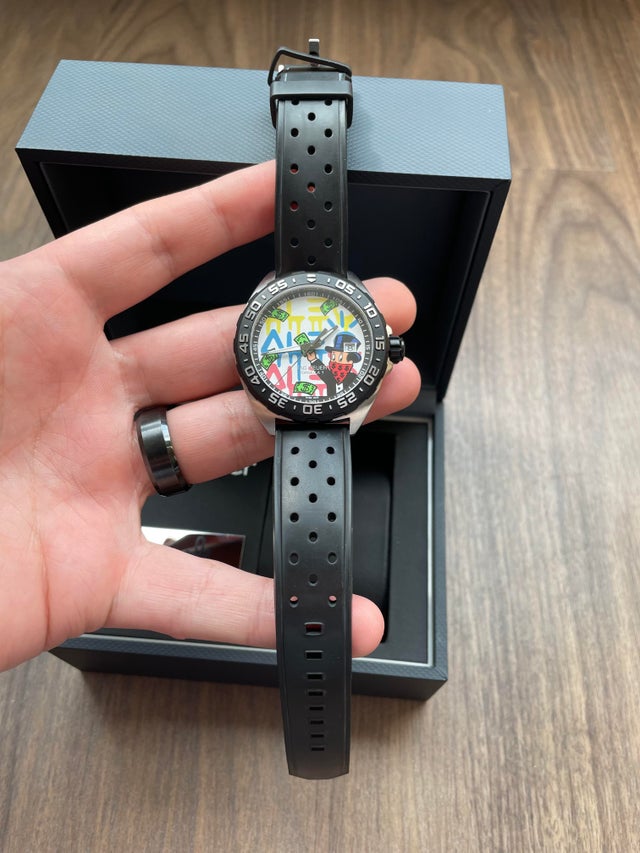 Tag Heuer Formula 1 Alec Monopoly Special Edition Black Rubber Strap Watch for Men - WAZ1119.FT8023 Buy Now By Tag Heuer
