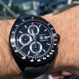 Tag Heuer Formula 1 Automatic Chronograph Black Dial Black Leather Strap Watch for Men - CAZ2011.FT8024 Buy Now By Tag Heuer