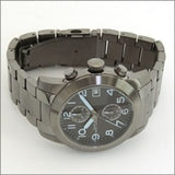 Marc Jacobs Larry Chronograph Black Dial Grey Steel Strap Watch for Men - MBM5051 Buy Now By Marc Jacobs