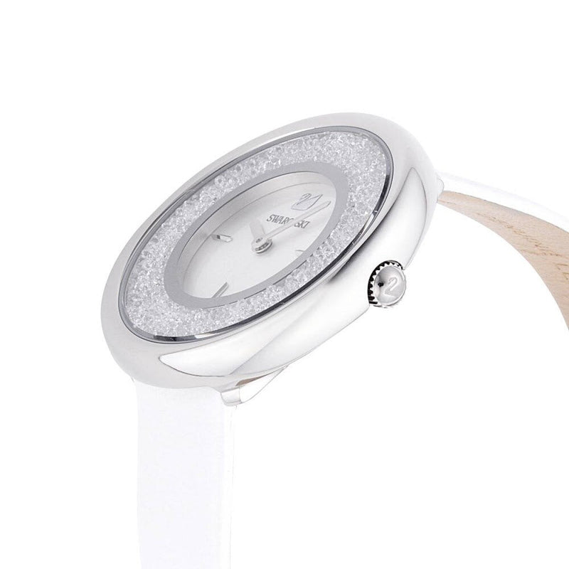 Swarovski Crystalline Pure White Dial White Leather Strap Watch for Women - 5275046 Buy Now By Swarovski