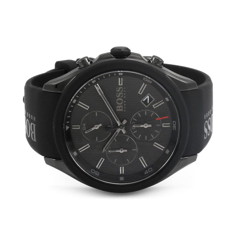 Shop Hugo Boss Velocity Black Dial Black Rubber Strap Watch for Men - 1513720 in USA
