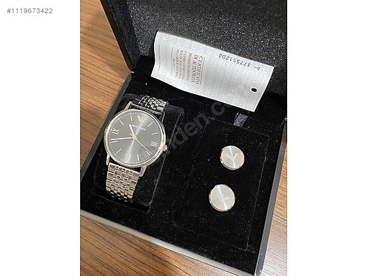 Shop Emporio Armani Kappa Quartz Grey Dial Silver Mesh Bracelet Watch For Men - AR11068 in USA