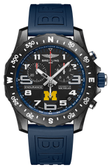 Breitling Endurance Pro University Black Dial Blue Rubber Strap Watch for Men - X823101C1B1S1