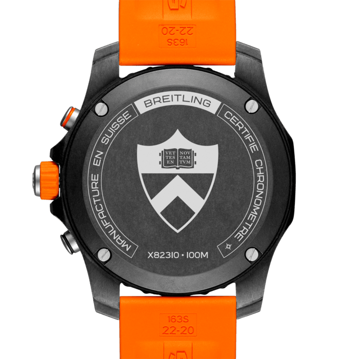 Breitling Endurance Pro Princeton University Edition Black Dial Orange Rubber Strap Watch for Men - X823104C1B1S1 Buy Now By Breitling
