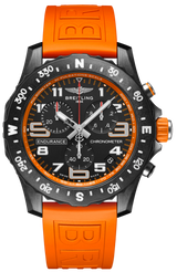 Breitling Endurance Pro Black Dial Orange Rubber Strap Watch for Men - X82310A51B1S1