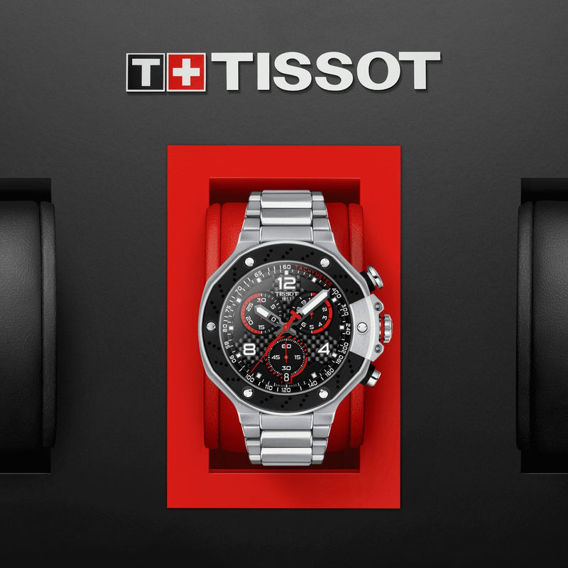 Tissot T Race Moto GP Limited Edition Chronograph Black Dial Silver Steel Strap Watch for Men - T141.417.11.057.00 Buy Now By Tissot