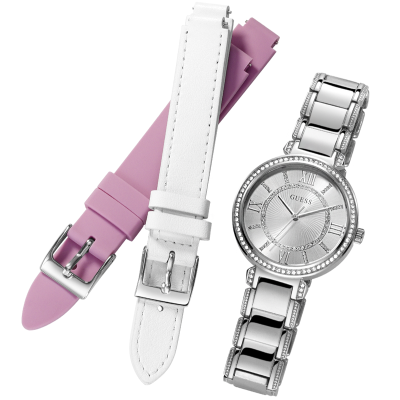 Guess Montage Quartz Silver Dial Silver Steel Strap Watch For Women - GW0588L2 Buy Now By Guess