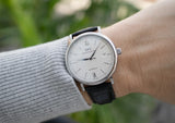 Shop IWC Portofino Automatic White Dial Black Leather Strap Watch for Men - IW356501 in USA