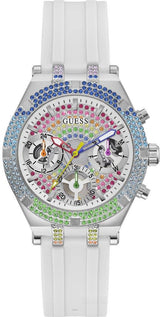 Guess Glitz Pride Limited Edition White Dial White Rubber Strap Watch for Women - GW0407L4 Buy Now By Guess