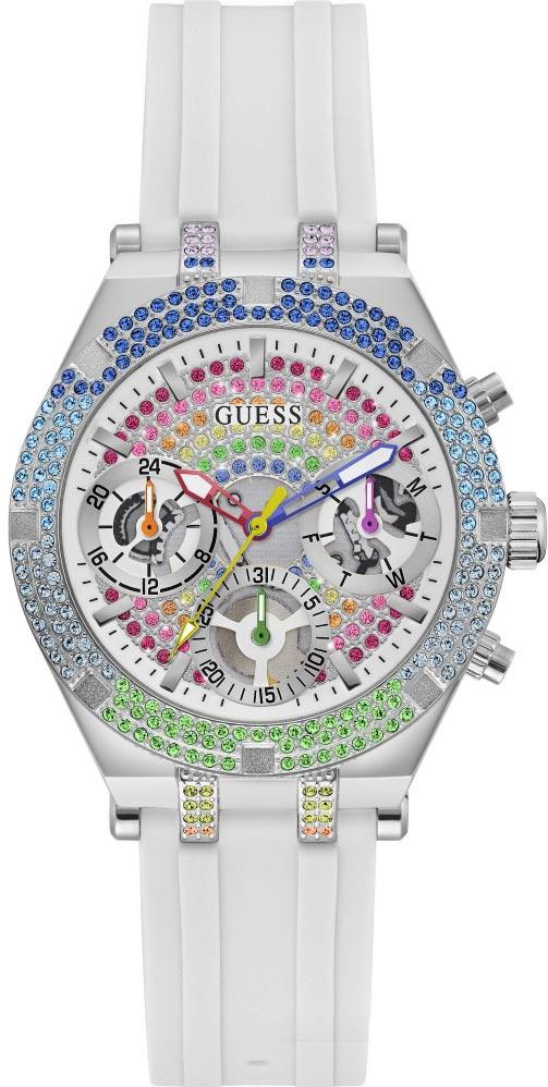 Guess Glitz Pride Limited Edition White Dial White Rubber Strap Watch for Women - GW0407L4 Buy Now By Guess