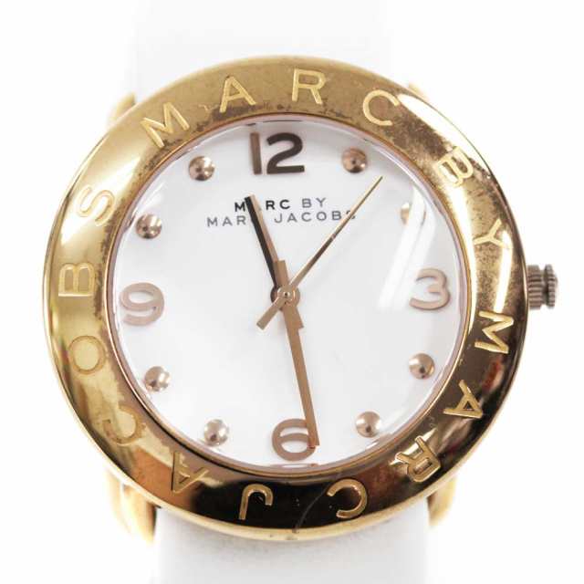 Marc Jacobs Amy White Dial White Leather Strap Watch for Women - MBM1180 Buy Now By Marc Jacobs