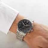Fossil Goodwin Chronograph Black Dial Silver Steel Strap Watch for Men - FS5412 Buy Now By Fossil