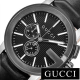 Shop Gucci G Chrono Black Dial Black Leather Strap Watch For Men - YA101205 in USA