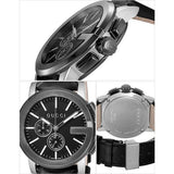 Shop Gucci G Chrono Black Dial Black Leather Strap Watch For Men - YA101205 in USA