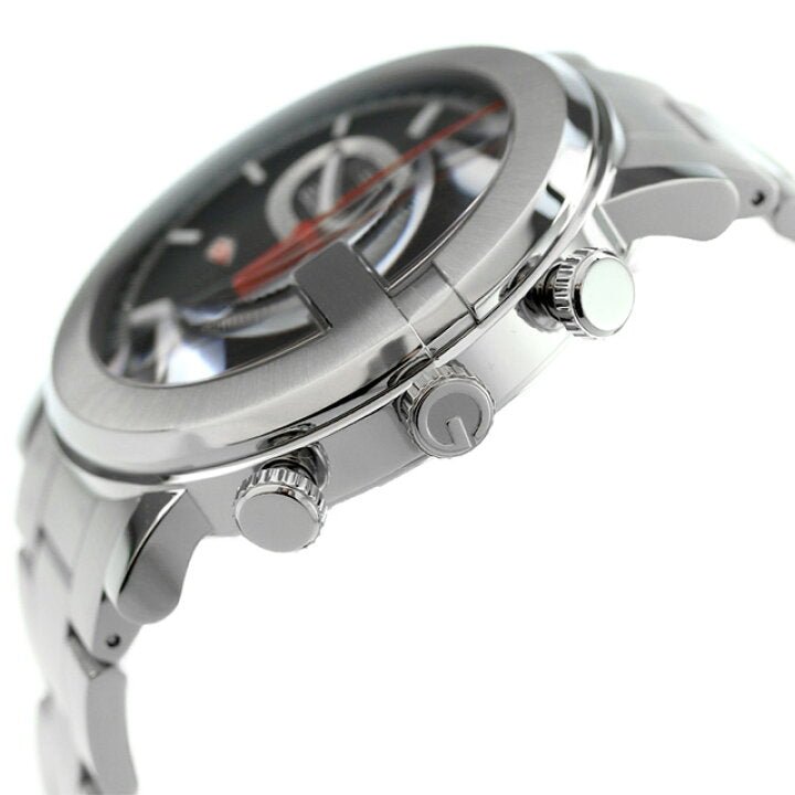 Gucci G Chrono Black Dial Silver Steel Strap Watch For Men - YA101309 Buy Now By Gucci