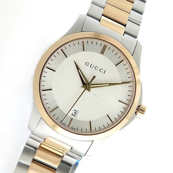 Gucci G Timeless Quartz Silver Dial Two Tone Steel Strap Watch For Men - YA126450 Buy Now By Gucci