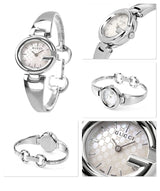 Gucci Guccissima Quartz Silver Dial Silver Steel Strap Watch For Women - YA134511 Buy Now By Gucci