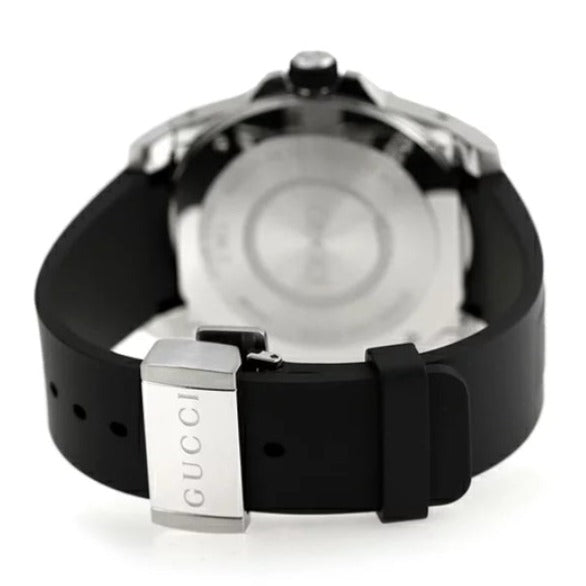Shop Gucci Dive Quartz Kingsnake Black Dial Black Rubber Strap Watch For Men - YA136217 in USA