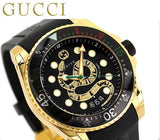 Shop Gucci Dive Quartz Black Dial Black Rubber Strap Watch For Men - YA136219 in USA