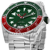 Gucci Dive Quartz Green Dial Silver Steel Strap Watch For Men - YA136222