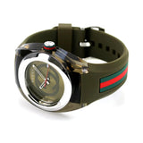 Shop Gucci Sync XXL Quartz Brown Dial Brown Leather Strap Watch For Men - YA137106 in USA
