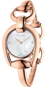 Gucci Horsebit Collection Diamonds Mother of Pearl Dial Rose Gold Steel Strap Watch For Women - YA139508 Buy Now By Gucci
