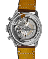 Breitling Super Avi B04 Chronograph GMT 46 Mosquito Black Dial Brown Leather Strap Watch for Men - YB04451A1B1X1