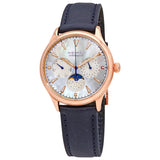Movado Heritage Celestograf White Mother of Pearl Dial Blue Leather Strap Watch For Women - 3650011 Buy Now By Movado