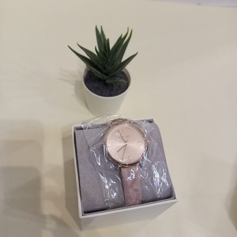 Michael Kors Jayne Three Hand Rose Gold Dial Pink Leather Strap Watch For Women - MK7130 Buy Now By Michael Kors