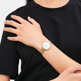 Daniel Wellington Iconic Link White Dial Silver Steel Strap Watch For Women - DW00100205 Buy Now By Daniel Wellington