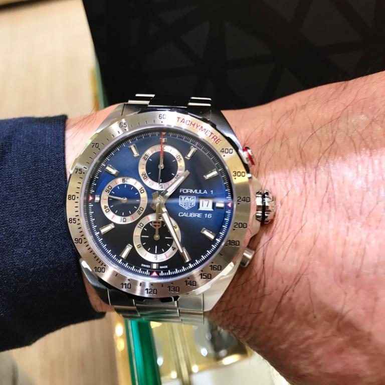 Shop Tag Heuer Formula 1 Automatic Chronograph Blue Dial Silver Strap Watch for Men - CAZ2015.BA0876 in USA