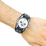 Fossil Coachman Chronograph White Dial Blue Leather Strap Watch for Men - CH3051 Buy Now By Fossil
