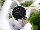 Calvin Klein City Chronograph Black Dial Silver Mesh Bracelet Watch for Men - K2G2G121 Buy Now By Calvin Klein