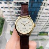 Tissot Le Locle Powermatic 80 Gold Dial Brown Leather Strap Watch For Men - T006.407.36.263.00 Buy Now By Tissot