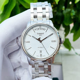 Tissot T Classic Automatic III Day Date White Dial Silver Steel Strap Watch for Men - T065.930.11.031.00 Buy Now By Tissot