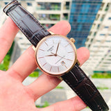Tissot Carson Premium Powermatic 80 White Dial Brown Leather Strap Watch For Men - T122.407.36.031.00 Buy Now By Tissot