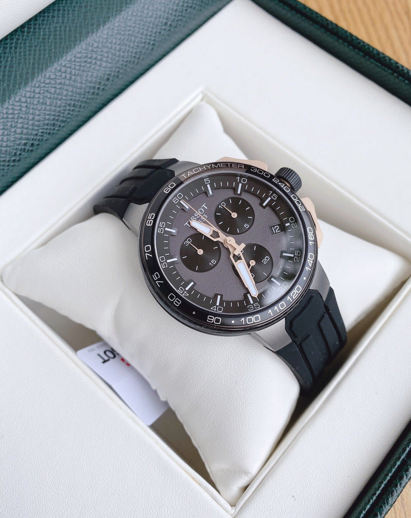 Tissot T Race Cycling Chronograph Black Dial Black Rubber Strap Watch For Men - T111.417.37.441.07 Buy Now By Tissot