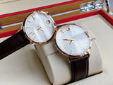 Movado Ultra Slim Silver Dial Brown Leather Strap Watch For Women - 0607093 Buy Now By Movado