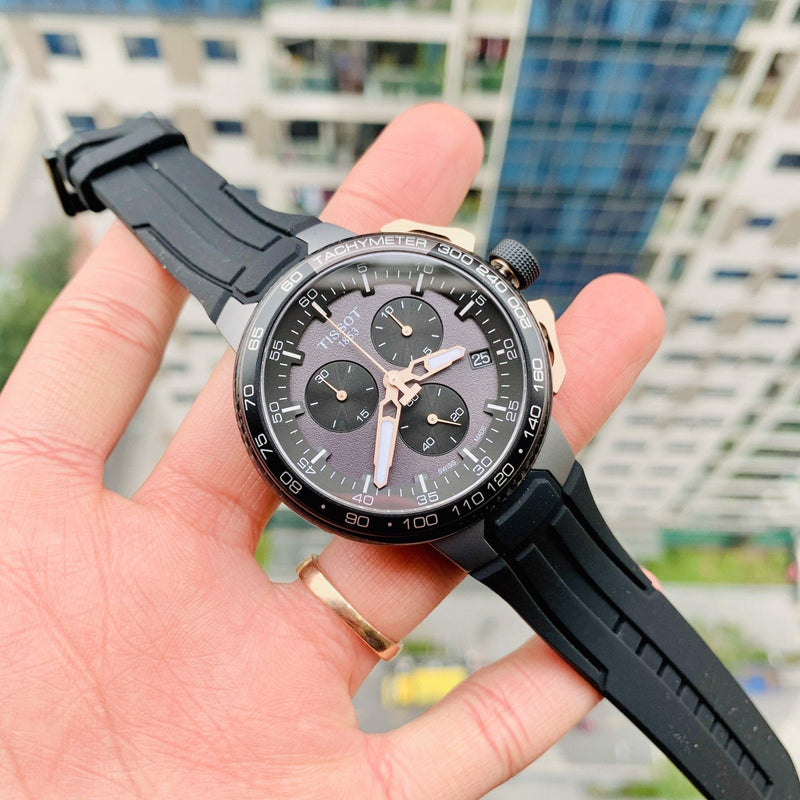 Tissot T Race Cycling Chronograph Black Dial Black Rubber Strap Watch For Men - T111.417.37.441.07 Buy Now By Tissot
