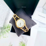Calvin Klein Class White Dial Gold Steel Strap Watch for Women - K6R23526 Buy Now By Calvin Klein