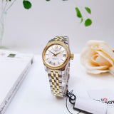 Tissot Ballade Powermatic 80 Mother of Pearl Silver Dial Two Tone Steel Strap Watch For Women - T108.208.22.117.00