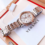 Versace Sport Tech Chronograph While Dial Two Tone Steel Strap Watch for Men - VELT00319 Buy Now By Versace
