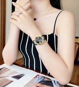 Gucci Interlocking G Gold Black Dial Black Leather Strap Unisex Watch - YA133326 Buy Now By Gucci
