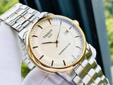 Tissot Luxury Powermatic 80 Gold Dial Silver Steel Strap Watch For Men - T086.407.22.261.00 Buy Now By Tissot