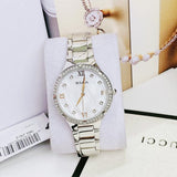Bulova Crystal Collection Mother of Pearl Dial Silver Steel Strap Watch for Women - 96L263 Buy Now By Bulova
