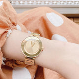 Movado Bold Gold Dial Gold Steel Strap Watch For Women - 3600382 Buy Now By Movado