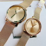 Shop Movado Bold Gold Dial Gold Mesh Bracelet Watch For Men - 3600373 in USA
