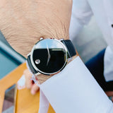Movado Museum Classic Black Dial Black Leather Strap Watch for Men - 0607194 Buy Now By Movado