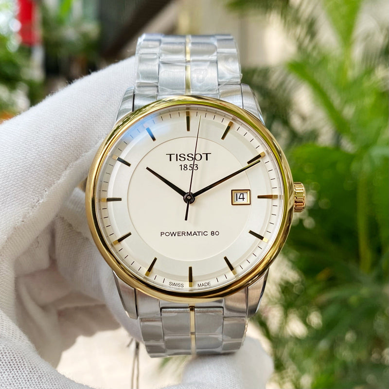 Tissot Luxury Powermatic 80 Gold Dial Silver Steel Strap Watch For Men - T086.407.22.261.00 Buy Now By Tissot